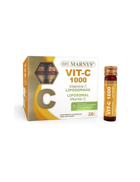 VIT–C 1000mg. Vitamina C liposomada. 20 viales. Marnys.