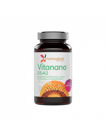 Vitanano D3+K2 liposomado 30 cápsulas. Mundonatural