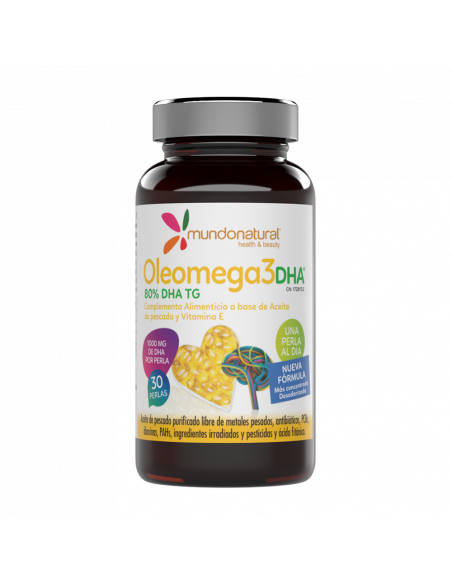 Oleomega3 DHA 30 perlas. Mundonatural