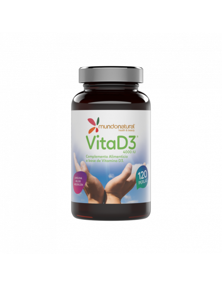 VitaD3 4000 UI 120 perlas. Mundonatural