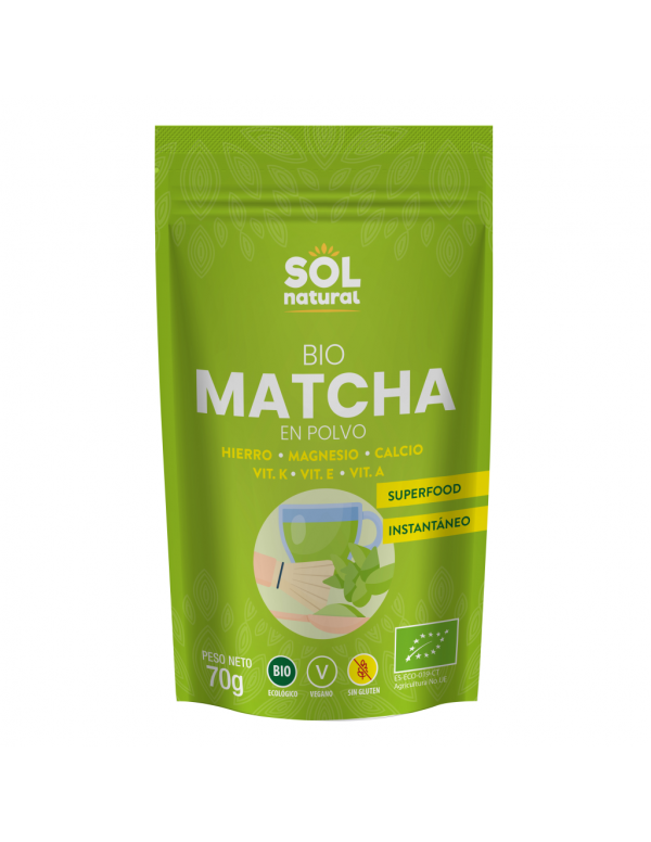 Matcha polvo bio 70 g. Sol Natural