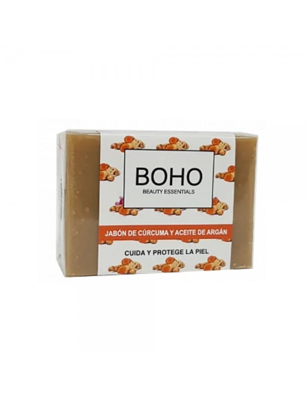 Jabón de Argán y cúrcuma 100g . Boho Beauthy essentials
