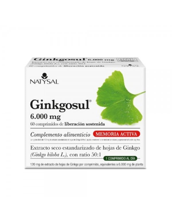 Ginkgosul 600 mg 60 comprimidos. Natysal