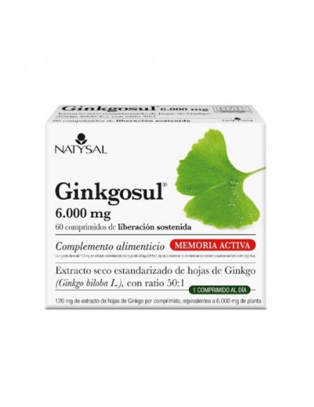 Ginkgosul  6000 mg 60 comprimidos. Natysal
