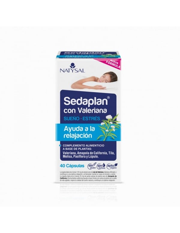 Sedaplan con valeriana 40 cápsulas. Natysal
