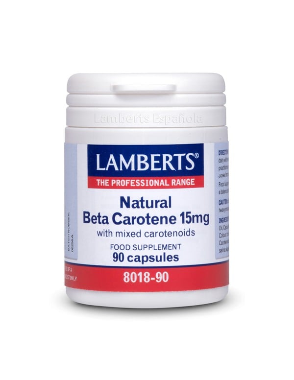 Beta Carotene natural 15 mg 90 cápsulas. Lamberts