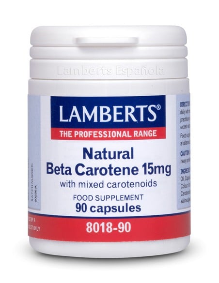 Beta Carotene natural 15 mg 90 cápsulas. Lamberts