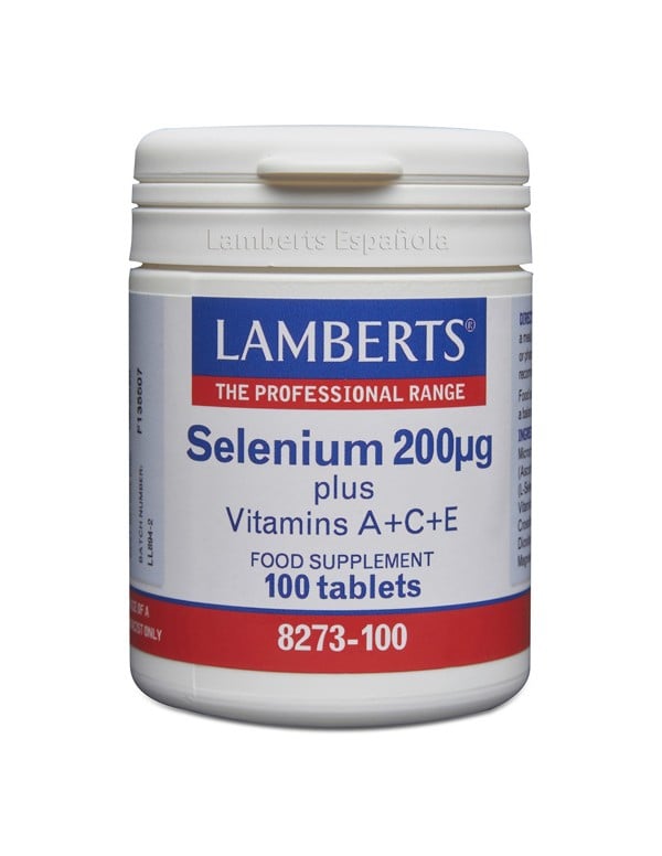 Selenio 200 mcg Vit ACE 100 tabletas. Lamberts