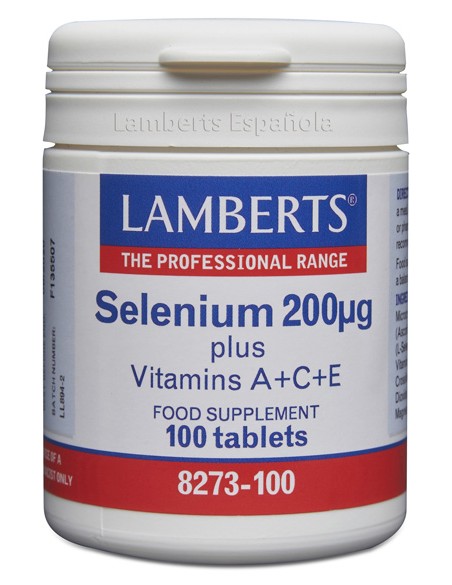 Selenio 200 mcg Vit ACE 100 tabletas. Lamberts