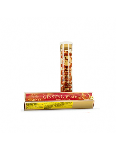 Ginseng 1000 mg  con lecitina 30 perlas. Marnys