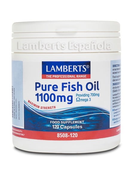 Aceite Pescado puro 1100 mg 120 cápsulas. Lamberts