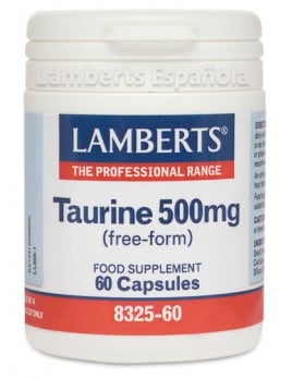 Taurine taurina 500 mg 60 cápsulas. Lamberts