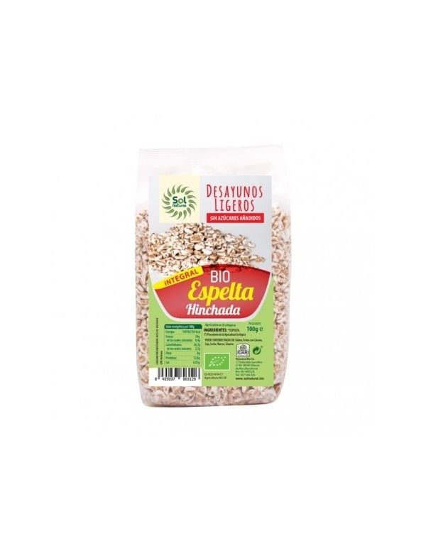 Espelta integral hinchada BIO 100 g. Sol Natural