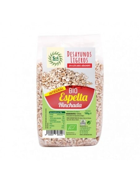 Espelta integral hinchada BIO 100 g. Sol Natural