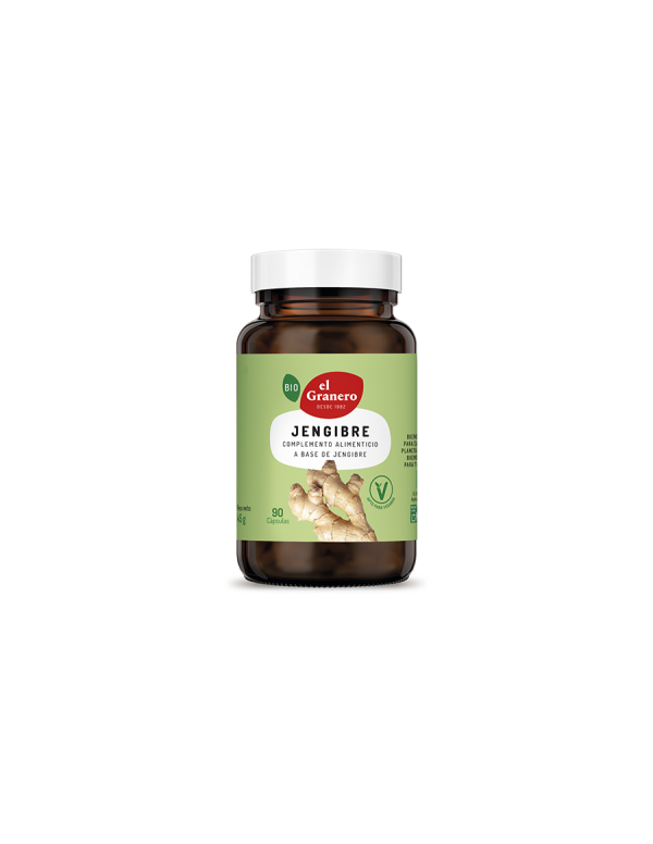 Jengibre Bio 90 cápsulas. 500 mg. El granero. Biogran