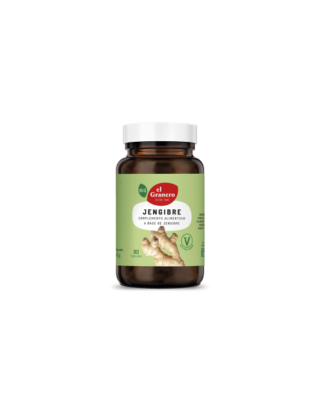 Jengibre Bio 90 cápsulas 500 mg. El Granero integral. Biogran