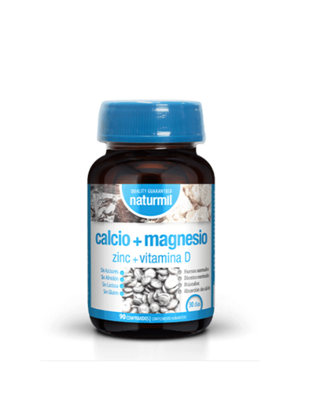 Calcio+magnesio +zinc +Vit. D 90 cápsulas. Naturmil. Dietmed