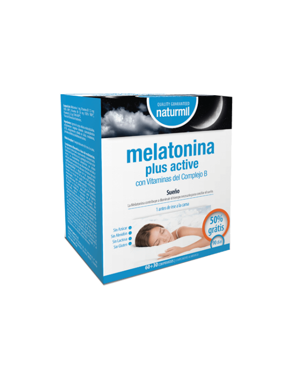 Melatonina Plus Active 60 comprimidos. Naturmil. Dietmed