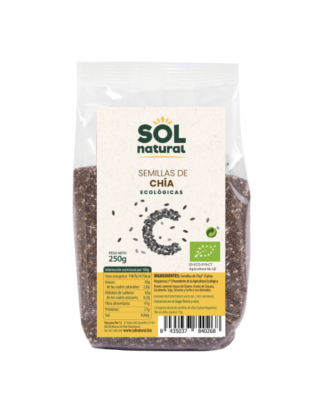Semillas de Chía Bio 250 g. Sol Natural