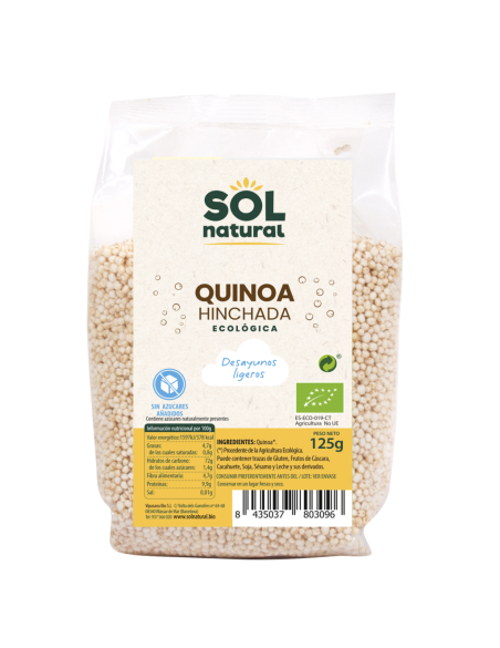 Quinoa Hinchada Bio 125 g Sol Natural