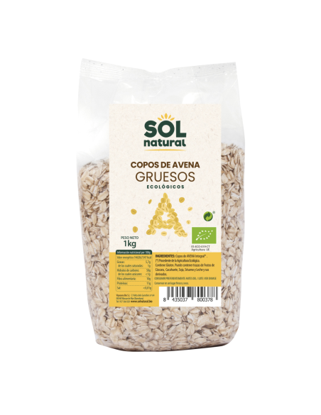 Copos avena finos1 kg. Sol Natural