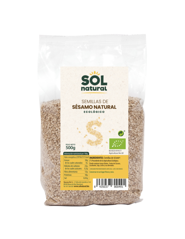 Semillas de Sesamo natural Bio 500 g. Sol Natural