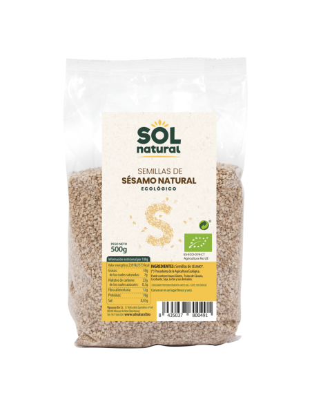 Semillas de Sesamo natural Bio 500 g. Sol Natural