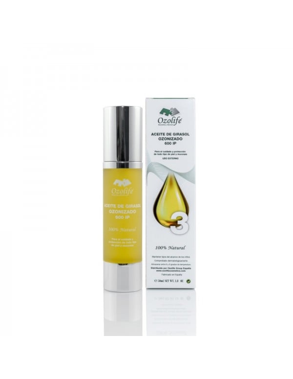 Aceite de girasol ozonizado 50 ml. Ozolife