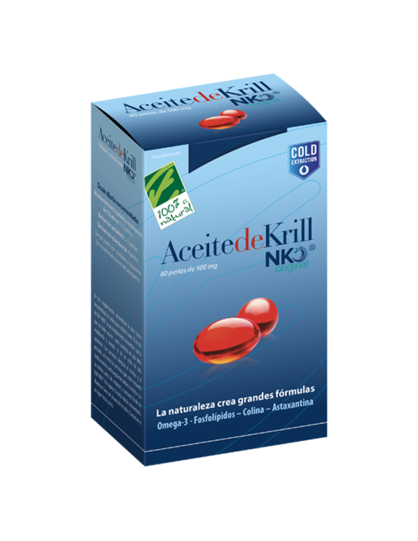 Aceite de Krill Nko 120 cápsulas. 100 Natural