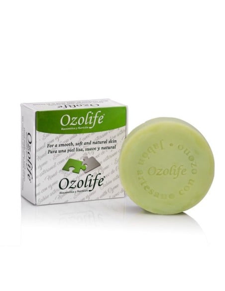 Jabón medicinal pastilla redonda 100 g. Ozolife