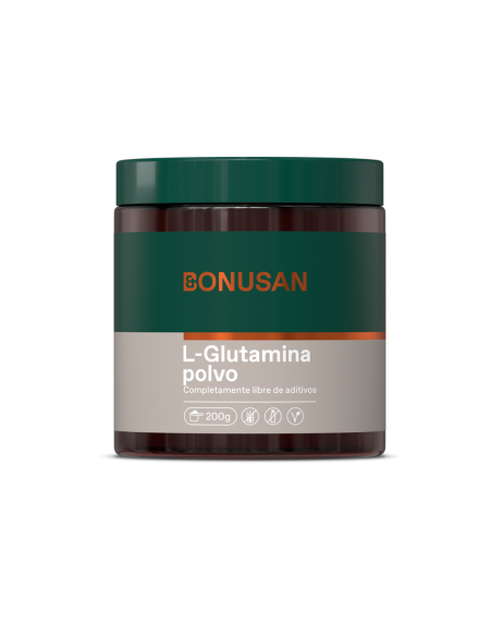 L-glutamina polvo 200 g. Bonusan
