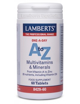 Pack x3 A to Z Multivitaminas y Minerales 60 tabletas. Lamberts