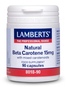 Pack x3 Beta Carotene natural 15 mg 90 cápsulas. Lamberts
