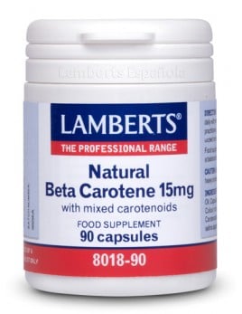 Pack x3 Beta Carotene  Natural 15mg 90 cápsulas. Lamberts