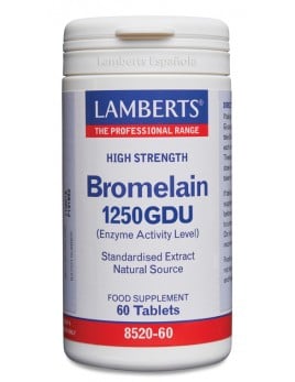 Pack x3 Bromelina 1250 Gdu 60 tabletas. Lamberts