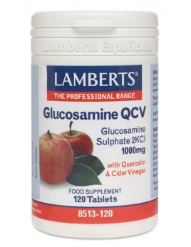 Pack x3 Glucosamina QCV (2KCL) 120 tabletas Lamberts