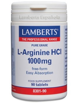 Pack x3 L-arginine HCI (L-arginina) 1000 mg. 90 tabletas Lamberts