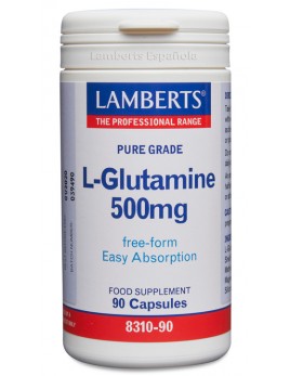 Pack x3 L-glutamina 500 g 90 cápsulas Lamberts