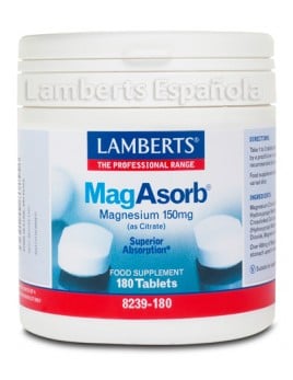 Pack x3 Magasorb (Magnesio como citrato) 180 tabletas. Lamberts