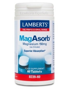 Pack x3 Magasorb (Magnesio como citrato 150 mg) 60 tabletas. Lamberts