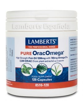 Pack x3 Pure Orac Omega (Aceite puro de pescado 1200 mg) 120 Perlas. Lamberts