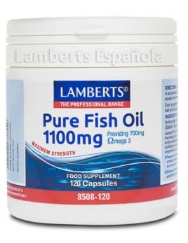 Pack x3 Pure Fish Oil 1100 mg 120 cápsulas. Lamberts