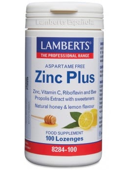 Pack x3 Zinc plus 100 tabletas masticables. Lamberts