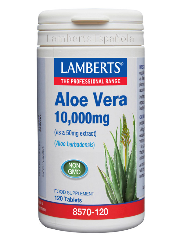 Aloe vera 10000 mg 120 tabletas Lamberts