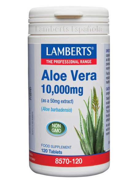 Aloe vera 10000 mg 120 tabletas Lamberts