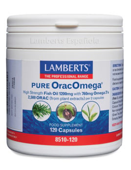 Pure Orac Omega Aceite pescado 1200mg 120 Perlas. Lamberts