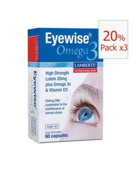 Pack x3 Eyewise Omega 3 60 cápsulas. Lamberts