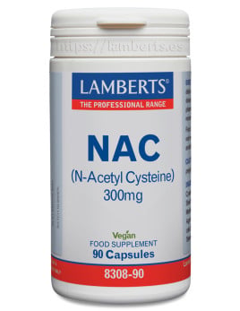Pack x3 NAC (N-acetilcisteina) 300 mg 90 cápsulas. Lamberts