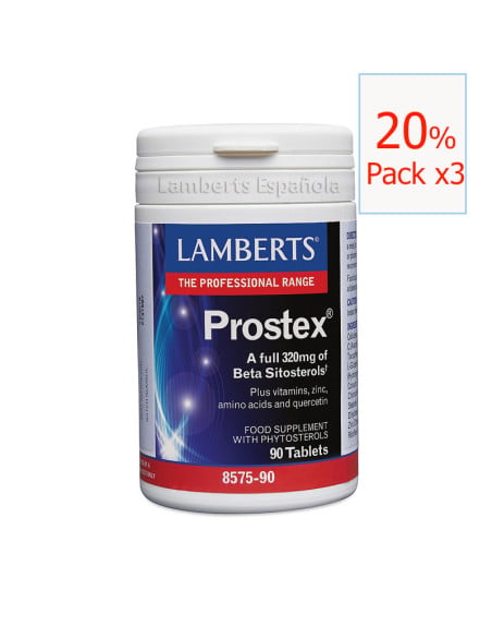 Pack x3 Prostex (beta sitosteroles) 90 tabletas. Lamberts