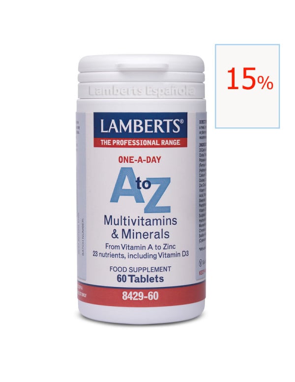 A to Z  Multivitaminas y Minerales 60 tabletas. Lamberts